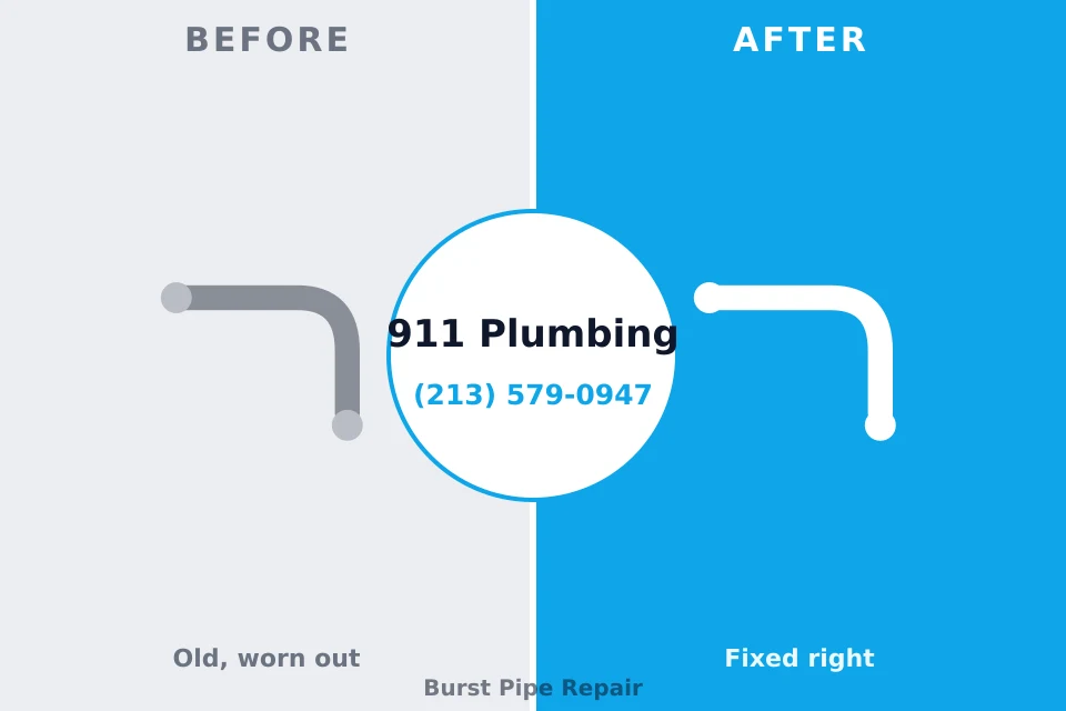 Before and after: plumbing company Cedar Falls, IA